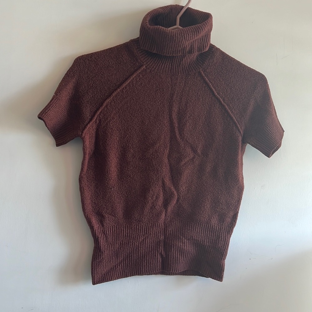 Turtleneck short sleeved sweater